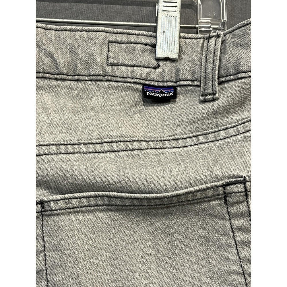 Patagonia Jeans Men's 34x31 Gray Straight Leg Stretch Denim Pants Light Wash - Picture 6 of 15
